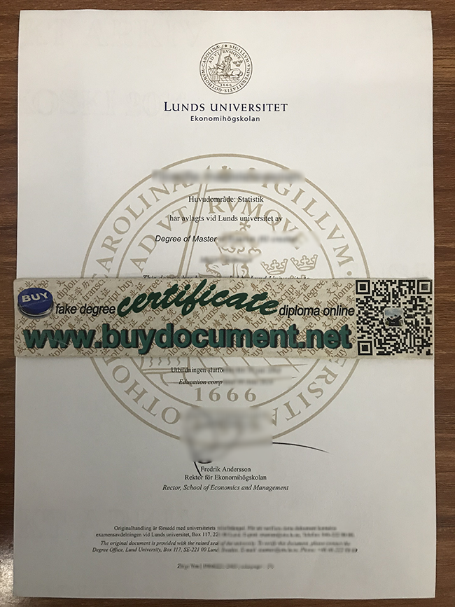 Lund University diploma, fake Lund University degree, buy fake certificate, fake Lund University transcript