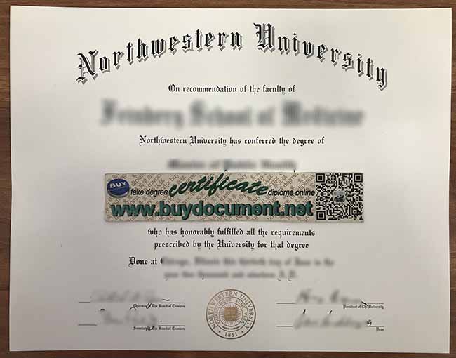 Northwestern University diploma, fake Northwestern University degree, buy fake certificate