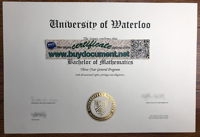 university of waterloo diploma, fake university of waterloo degree, fake UW certificate