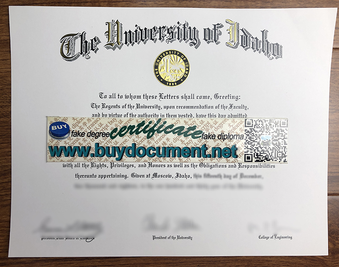 University of Idaho diploma