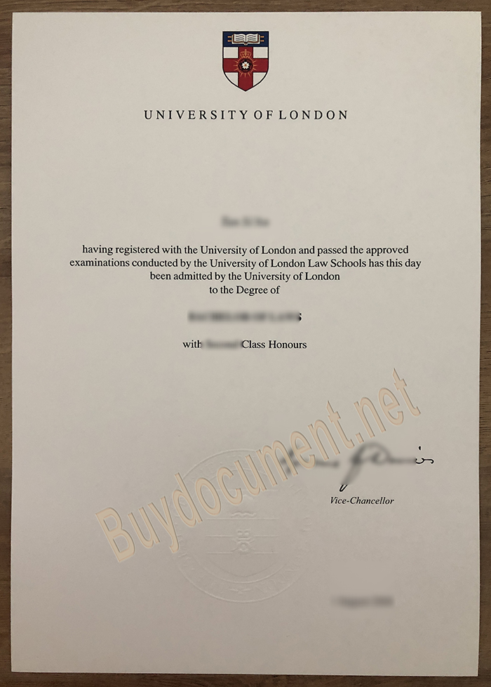 Copy The University of London Fake Diploma