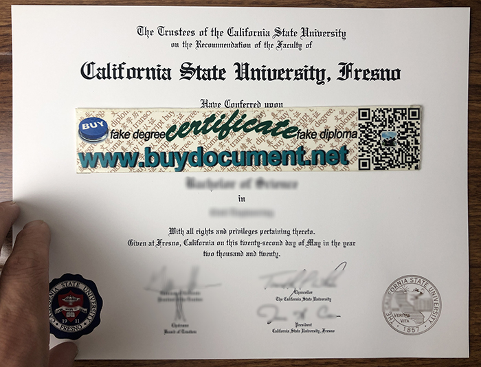 California State University, Fresno diploma