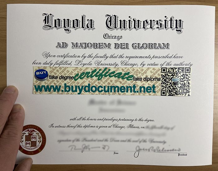 LUC degree, LUC diploma, Loyola diploma, fake degree, fake diploma, buy diploma, buy degree, transcript, certificate, Foil stamp, Foil seal, stickers, Laser, Bronzing, Watermark, Embossed seal, The LUC offers Bachelor of Science degrees, a Master of Business Administration,