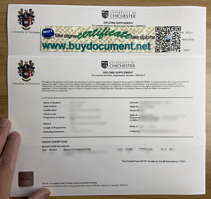 Purchase a fake University of Chichester degree. Buy fake University of Chichester transcripts.