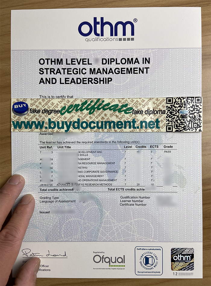 How much does it cost for OTHM Qualifications? I was wondering what the cost of the OTHM Qualifications certificate?