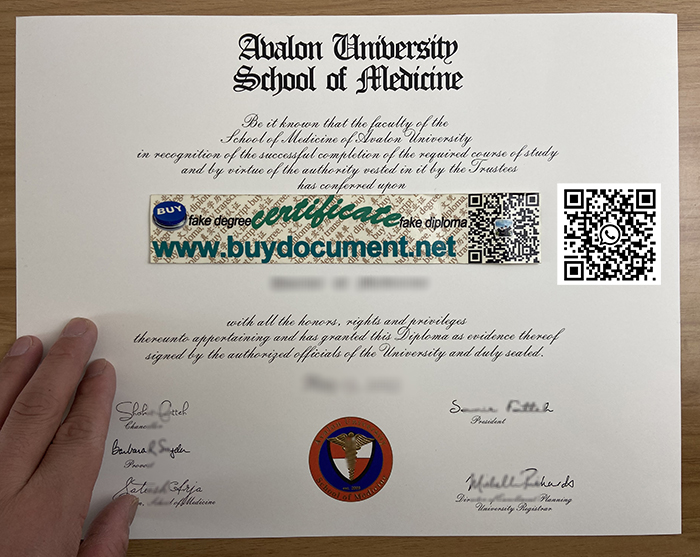 Where Can I Buy An AUSOM Degree Online? Avalon University School of Medicine degree certificate.