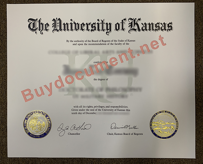University of Kansas Diploma. KU diploma.