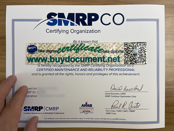SMRPCO certificate