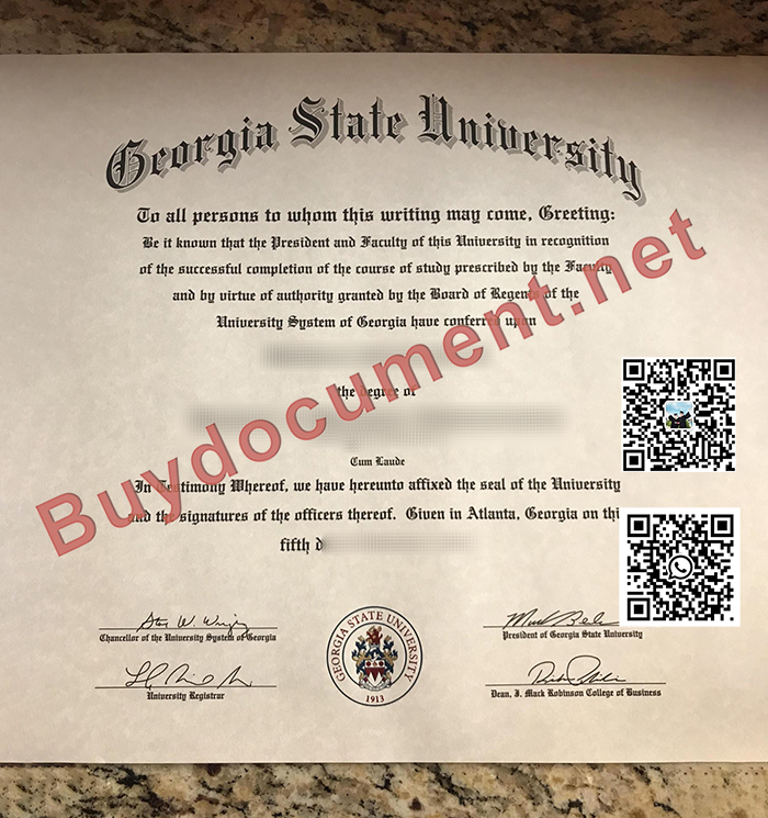 Purchase fake Georgia State University diploma