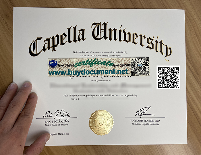 Fake Capella University diploma