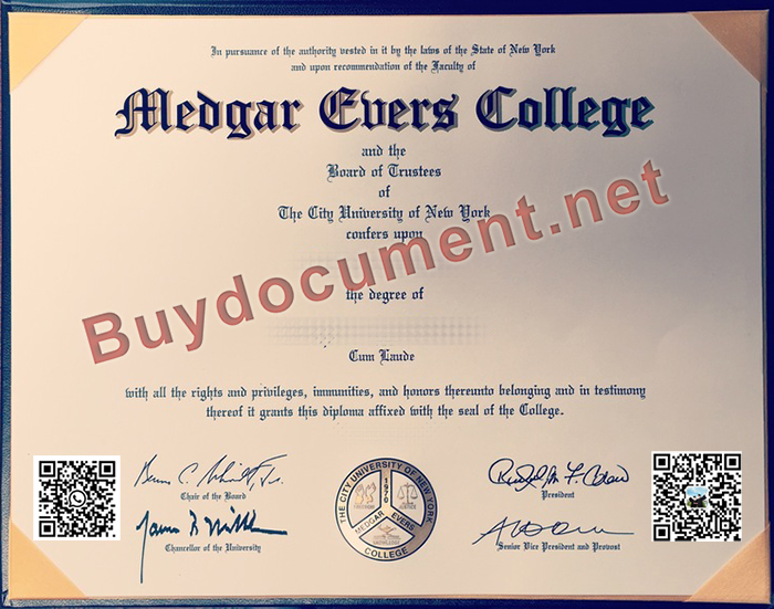 Phony Medgar Evers College diploma