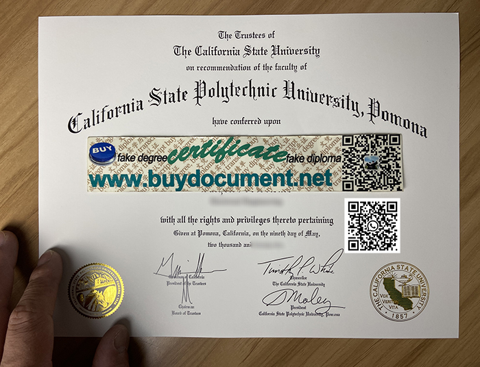 fake Cal Poly Pomona diploma