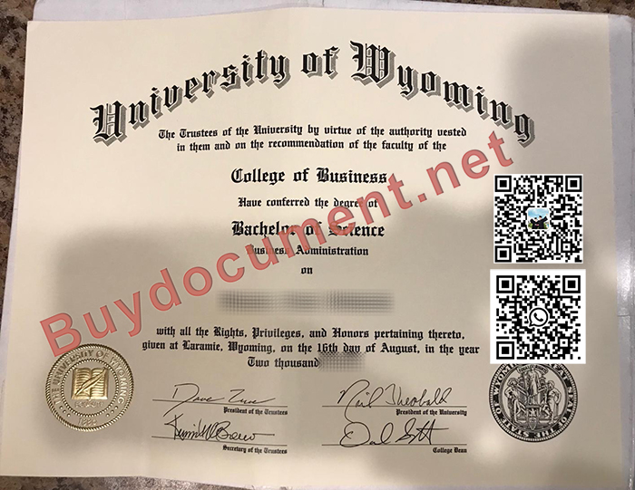 get the University of Wyoming diploma 