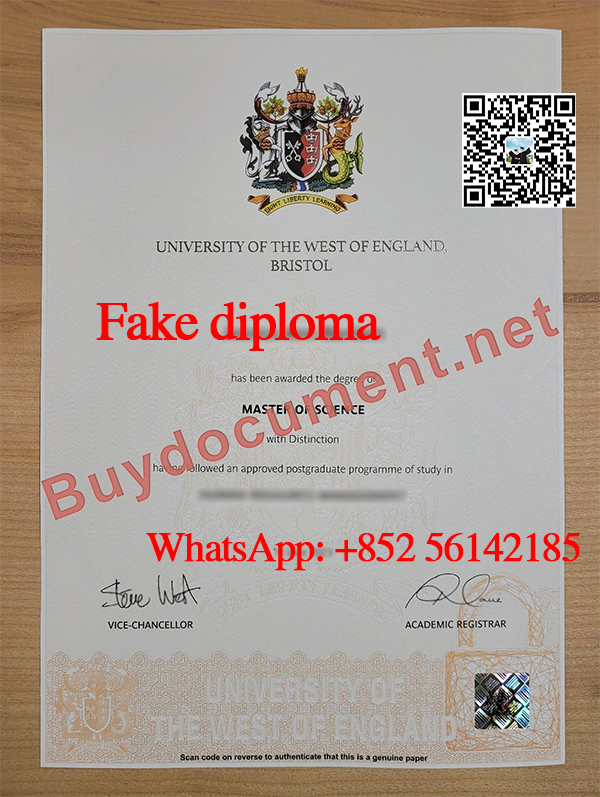 Fake UWE Bristol diploma for sale.  WhatsApp: +852 56142185 1-230Q110105c53
