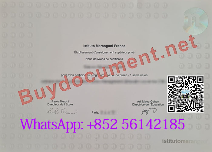 Istituto Marangoni diploma. Diplomi Istituto Marangoni in vendita