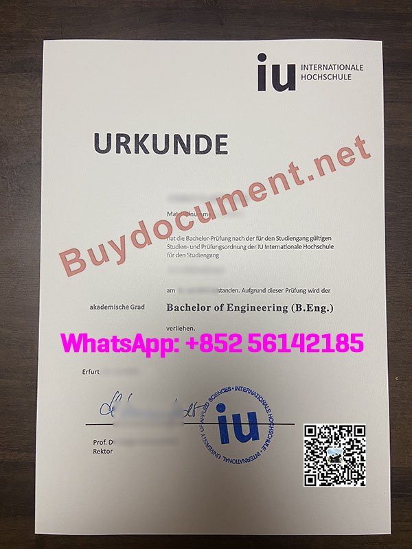 IU Internationale Hochschule Urkunde 